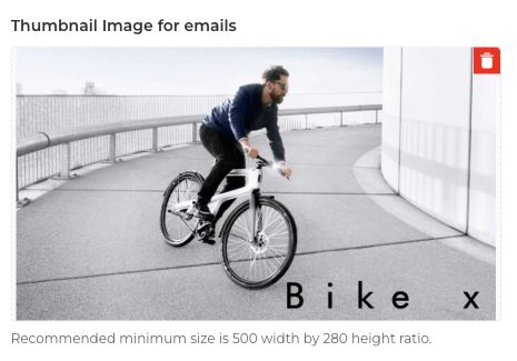 Thumbnail Image for emails control